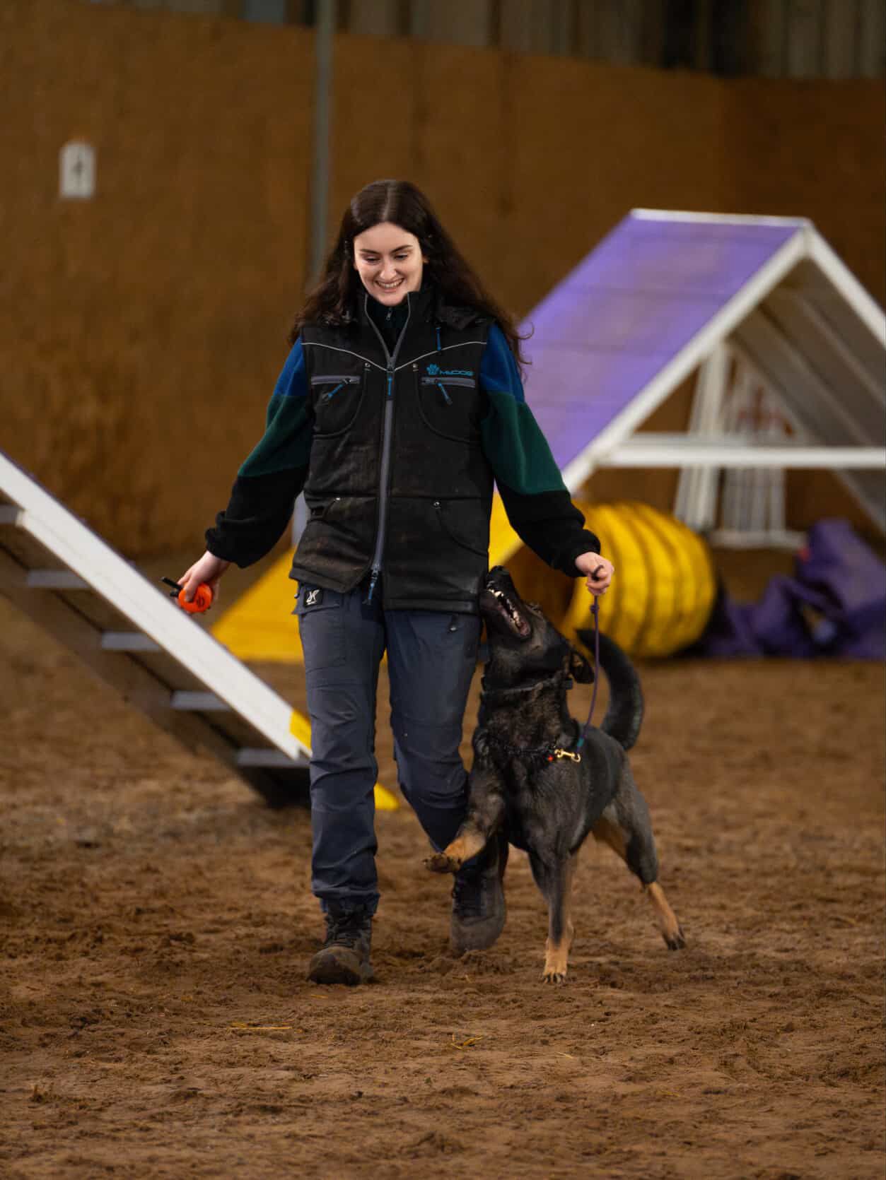 CraftyK9 lead trainer with a dog